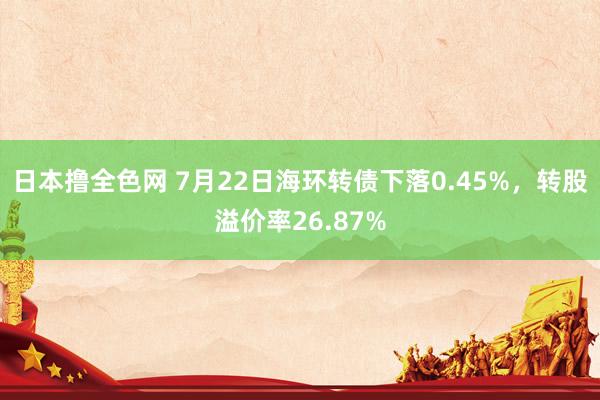 日本撸全色网 7月22日海环转债下落0.45%，转股溢价率26.87%