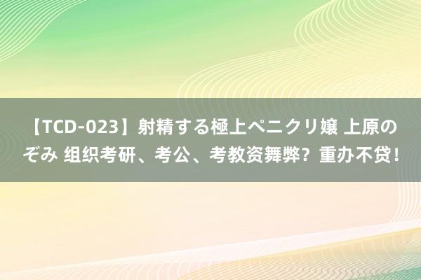 【TCD-023】射精する極上ペニクリ嬢 上原のぞみ 组织考研、考公、考教资舞弊？重办不贷！