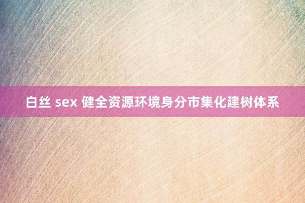 白丝 sex 健全资源环境身分市集化建树体系